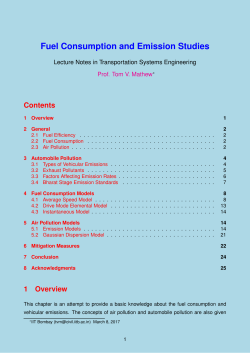 Fuel Consumption and Emission Studies - Civil IITB