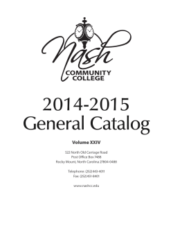 2014-2015 General Catalog