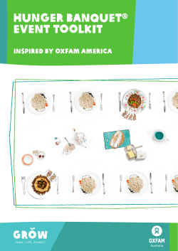 Hunger Banquet&reg; event toolkit