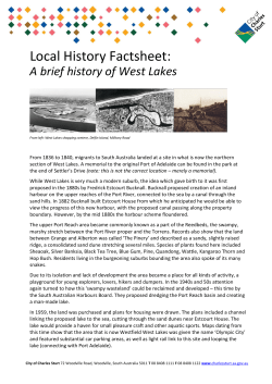 A Brief History Of West Lakes