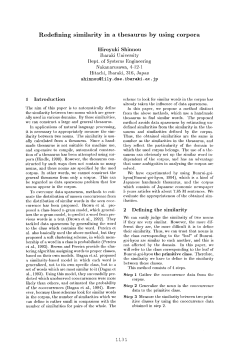Redefining similarity in a thesaurus by using