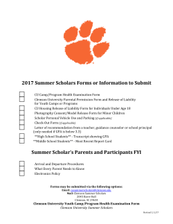 2017 forms - Clemson University