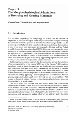 The Morphophysiological Adaptations of Browsing and Grazing