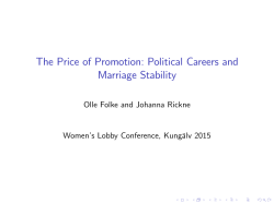 The Price of Promotion: Political Careers and Marriage