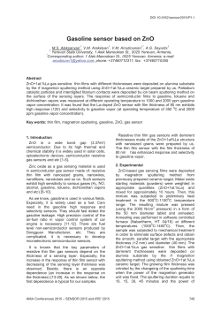 Gasoline sensor based on ZnO
