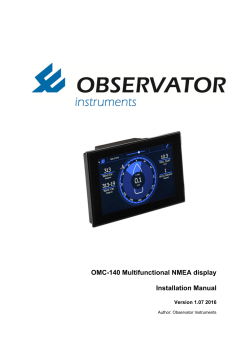 OMC-140 Multifunctional NMEA display Installation Manual