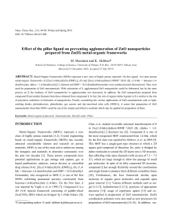 Effect of the pillar ligand on preventing agglomeration of ZnO