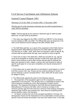 That the age 65 as the maximum retirement age for