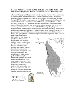 range-wide status of black-tailed and mule deer - 2015.