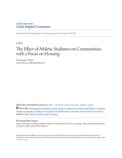 The Effect of Athletic Stadiums on Communities, with a Focus on