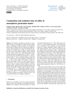 Composition and oxidation state of sulfur in atmospheric particulate