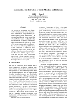 Entity Mention Extraction Paper - Rensselaer Polytechnic Institute