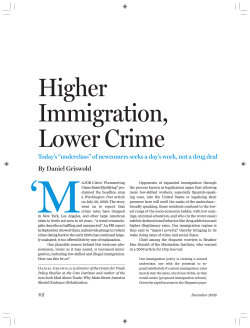 Higher Immigration, Lower Crime