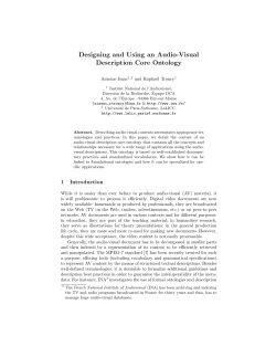 Designing and Using an Audio-Visual Description Core Ontology