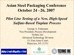 Thai Tinplate Conference Presentation
