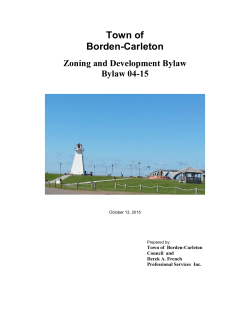 Town of Borden-Carleton Zoning and Development Bylaw Bylaw 04