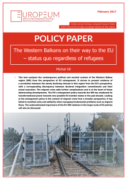 The Western Balkans on their way to the EU