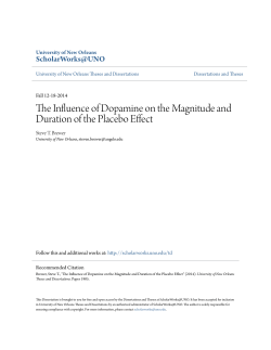 The Influence of Dopamine on the Magnitude and Duration of the
