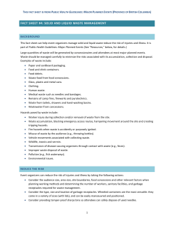 Fact Sheet #4: Solid and Liquid Waste Management