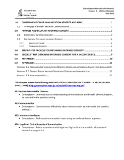 Saskatchewan Immunization Manual