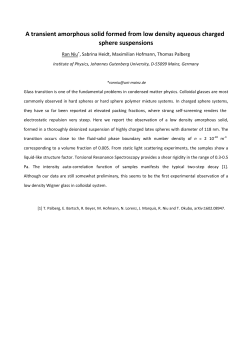 A transient amorphous solid formed from low density