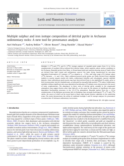 Multiple sulphur and iron isotope composition of detrital pyrite in
