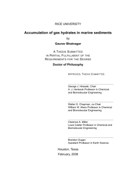 Accumulation of gas hydrates in marine sediments