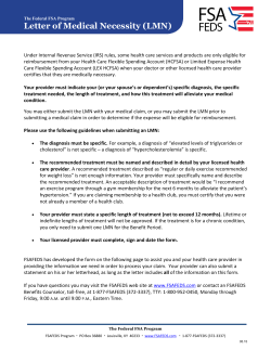 FSAFEDS Letter of Medical Necessity Form
