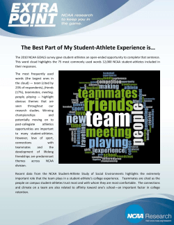 The Best Part of My Student-Athlete Experience is&hellip;
