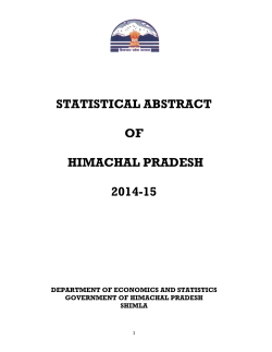 STATISTICAL ABSTRACT OF HIMACHAL PRADESH 2014-15