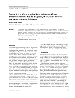 Review Article: Cerebrospinal fluid in human African trypanosomiasis