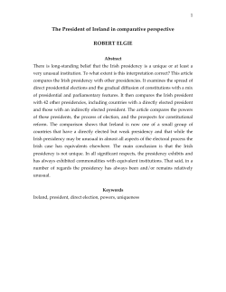 President in Comparative Perspective Elgie - DORAS