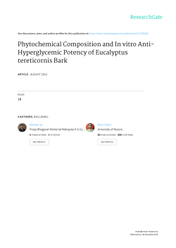 Hyperglycemic Potency of Eucalyptus tereticornis Bark