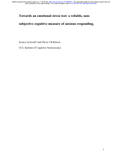 Towards an emotional stress test: a reliable, non
