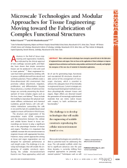 Microscale Technologies and Modular Approaches for Tissue