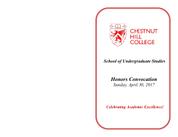 Honors Convocation - Chestnut Hill College
