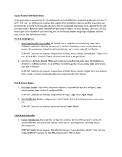 Legacy Auction Gift Basket Ideas