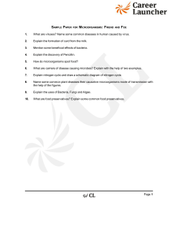 Page 1 1. What are viruses? Name some common diseases in