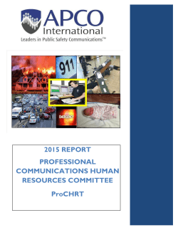 APCO ProCHRT REPORT - APCO International