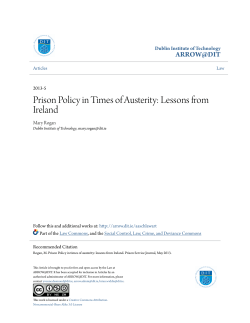 Prison Policy in Times of Austerity: Lessons from Ireland