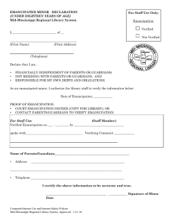 EMANCIPATED MINOR DECLARATION - Mid