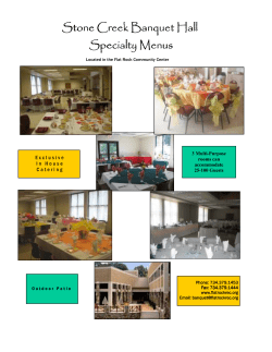 Stone Creek Banquet Hall Stone Creek Banquet Hall