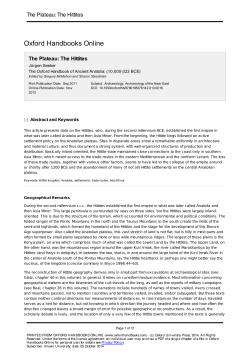 Oxford Handbooks Online