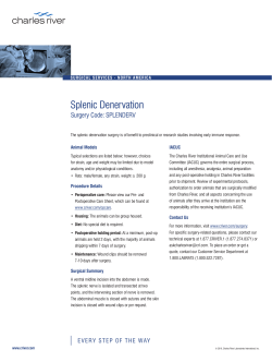 Splenic Denervation - Charles River Laboratories