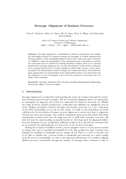 Strategic alignment of business processes