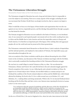 The Vietnamese Liberation Struggle