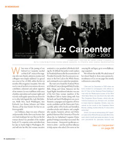 Liz Carpenter - The Weddington Center