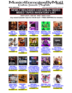 new arrivals - music 4 inmates by mail