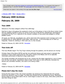 Thon 2009 Dance Blog - Jill Just Wants 2 Help