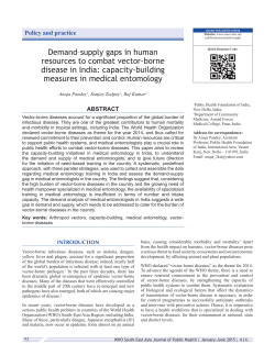 Capacity building in medical entomology in India.indd